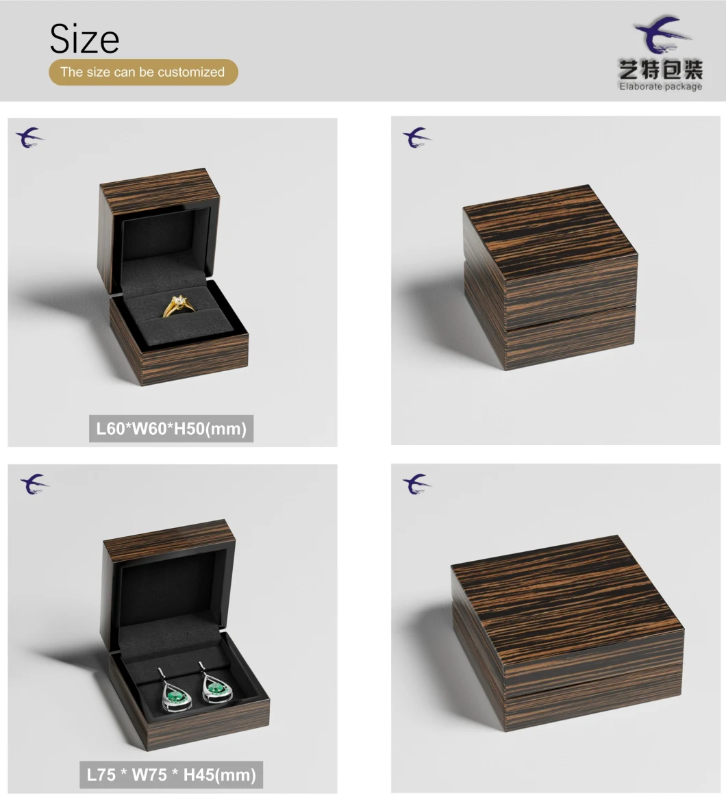 Wholesale Customization Piano Paint/Jewelry Box/Wooden Packing/PU Leather Box/Velvet Box/Necklace/Ring/Pendant/Bracelet/Bangle/Coin/Perfume Box/Velvet/Gift Box/