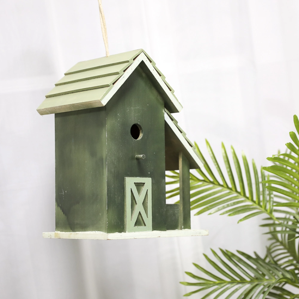 Wooden Hanging Bird House for Outside