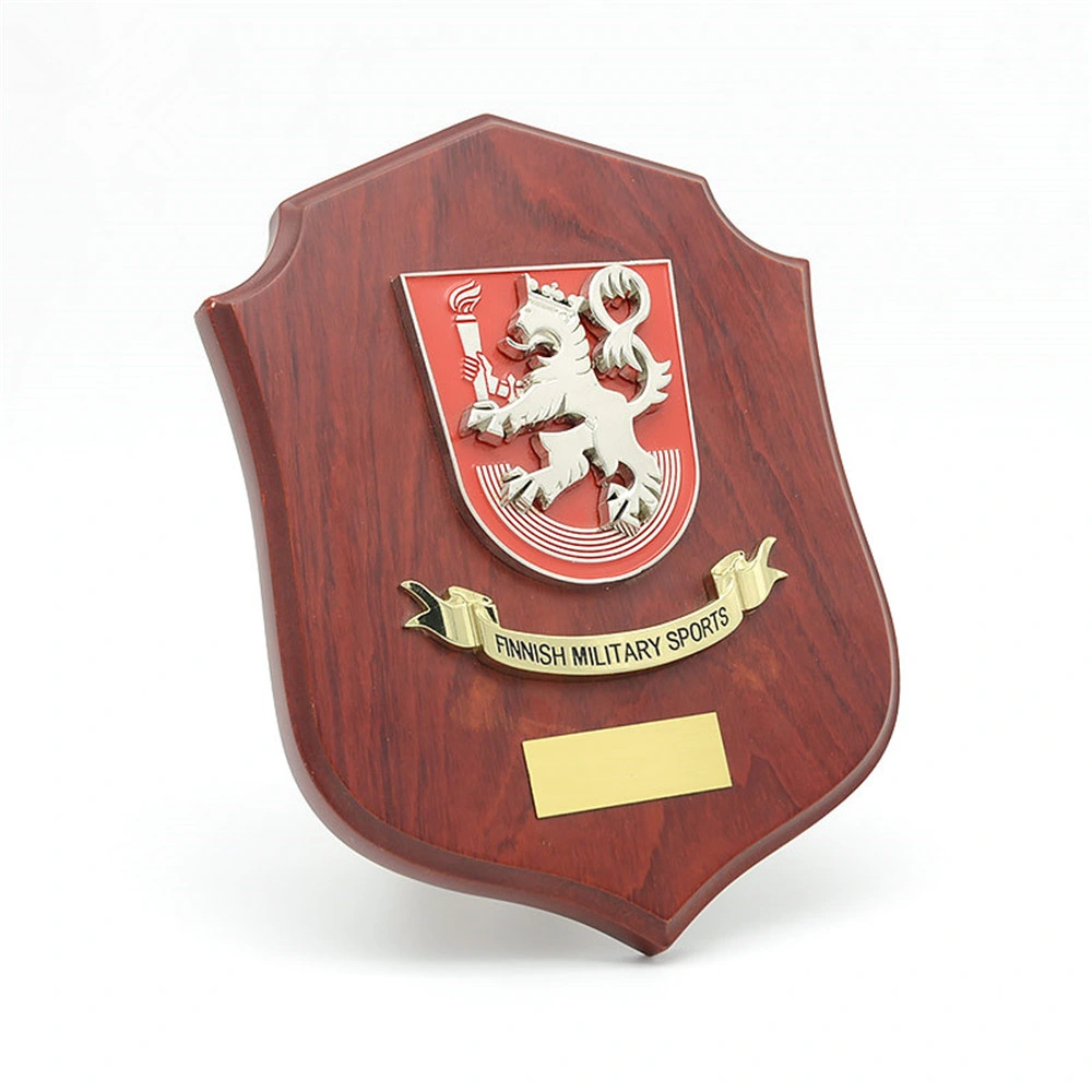 Souvenir Air Plane Award Wooden Shield Wholesale Solid Wooden Plaque