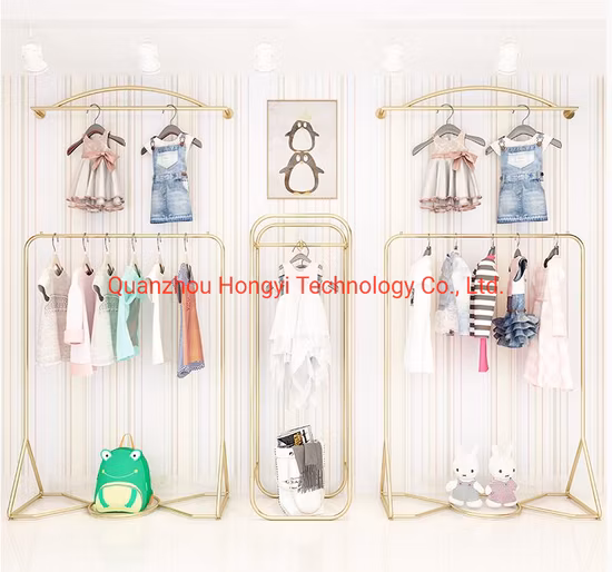 Présentoir en bois pour vêtements de bébé Décoration de magasin de vêtements pour bébé
