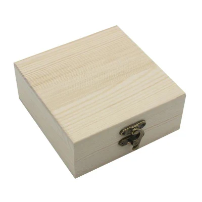 Boîtes à bijoux d'emballage de bouteille de boîte en bois de petit cadeau avec la boîte de rangement en bois de thé de serrure