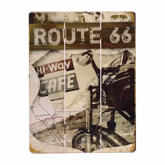 Vente en gros de panneaux en bois Décoration murale design Route 66
